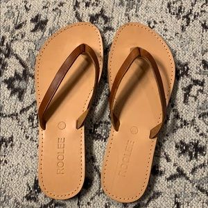 Roolee Leather flip flops
